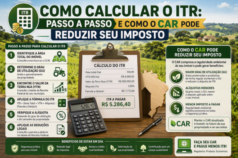 Como Calcular o ITR: Passo a Passo e Como o CAR Pode Reduzir seu Imposto