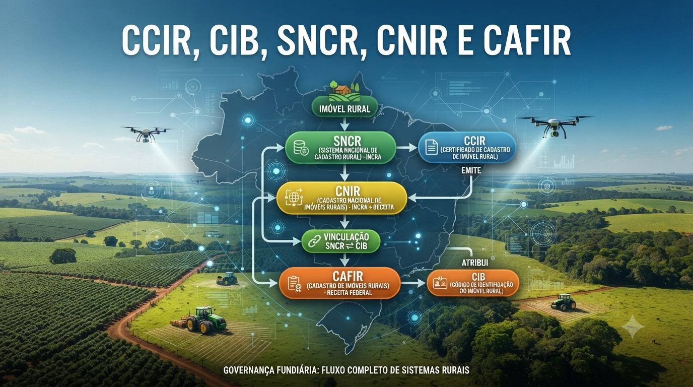 CCIR, CIB, SNCR, CNIR e Cafir: Qual a Diferença e Para Que Serve Cada Cadastro Rural?